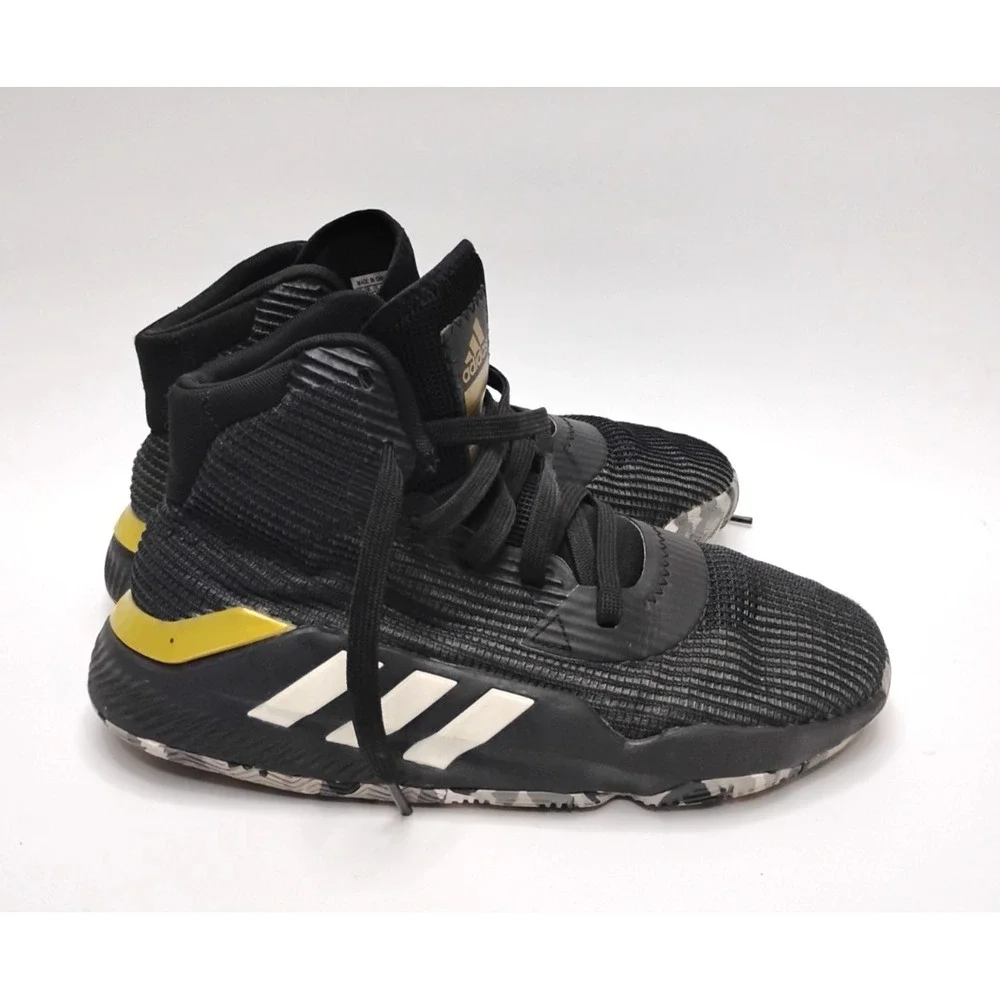 adidas Pro Bounce 2019 Shoe Men's Basketball  Black White Grey High Top